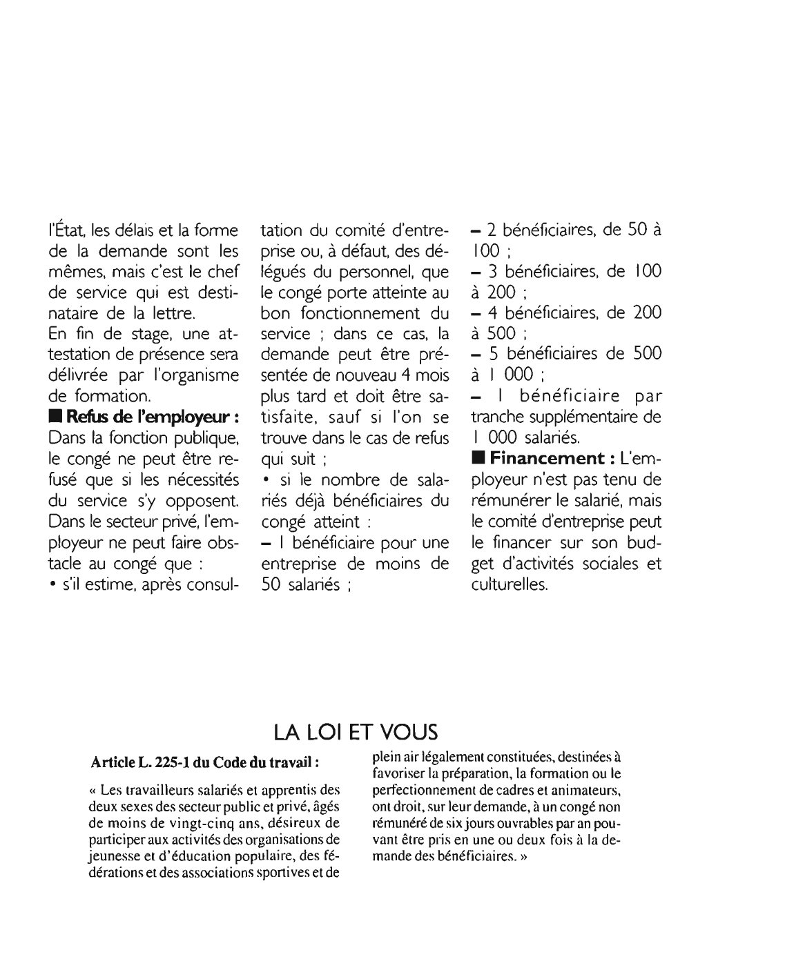 Prévisualisation du document Article L. 225-1 du Code du travail : commentaire