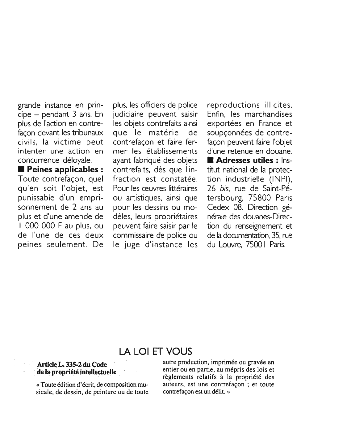 Prévisualisation du document Article L. 335-2 du Code de la propriété intellectuelle : commentaire