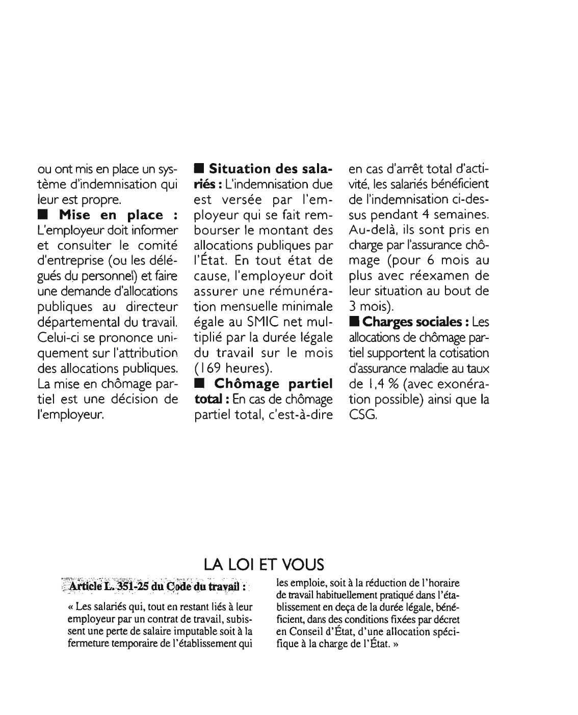Prévisualisation du document Article L. 351-25 du Code du travail : commentaire