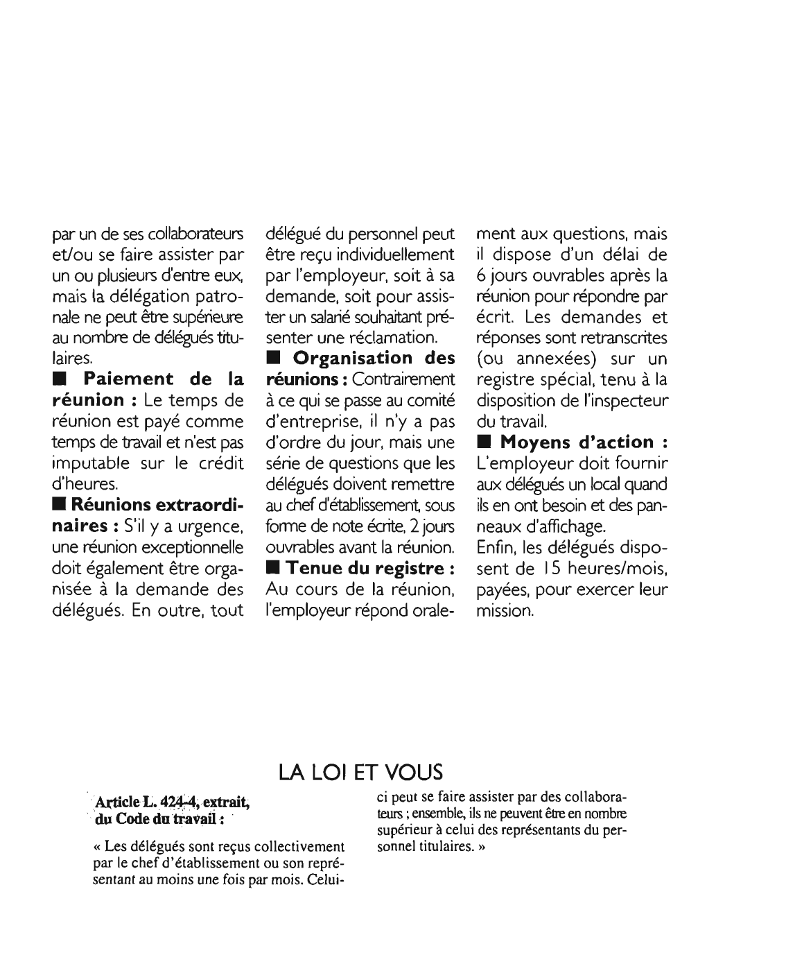 Prévisualisation du document Article L. 424-4, extrait, du Code du travail : commentaire