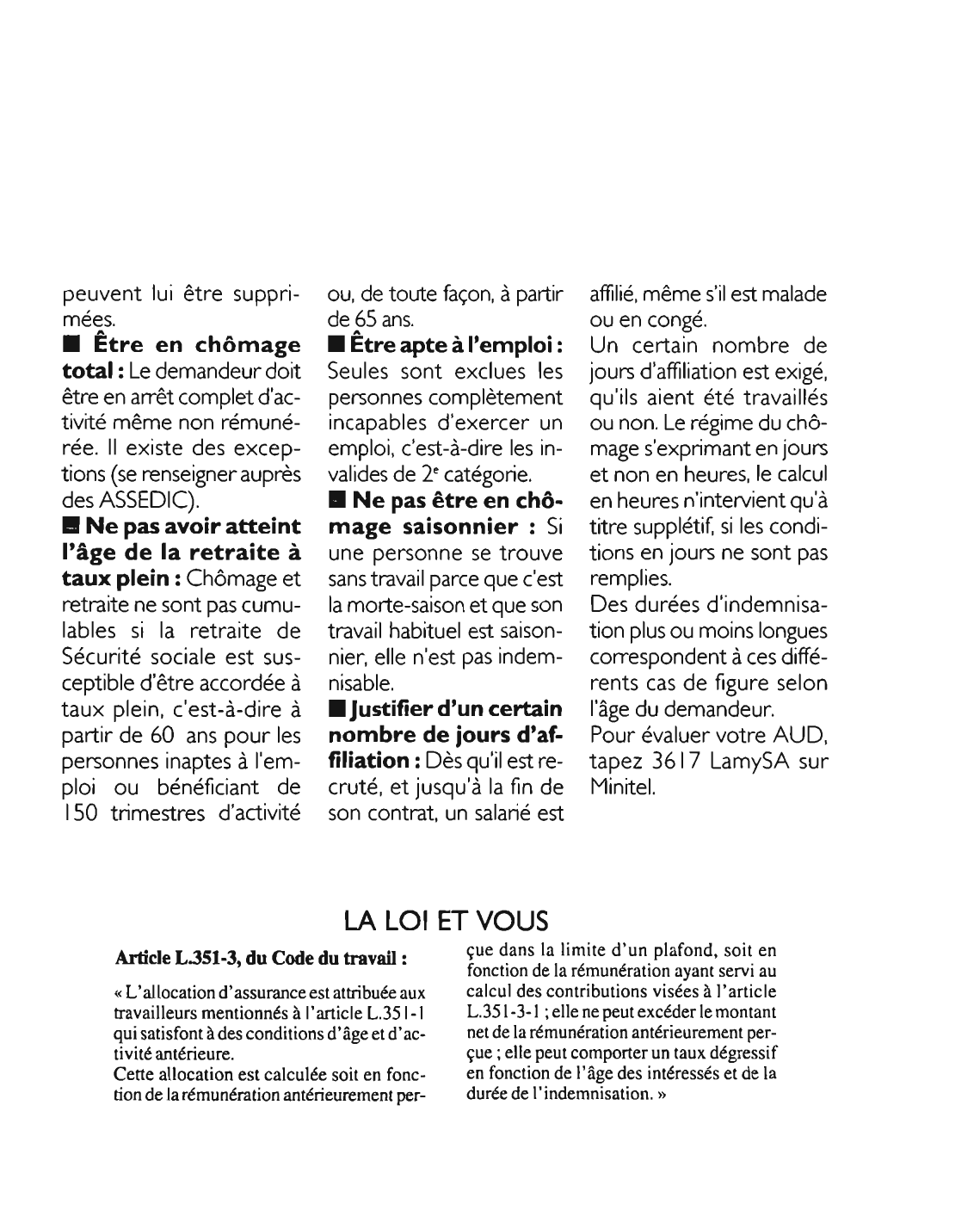 Prévisualisation du document Article L.351-3, du Code du travail : commentaire