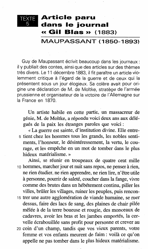 Prévisualisation du document Article paru dans le journal « Gil Blas » (1883) MAUPASSANT