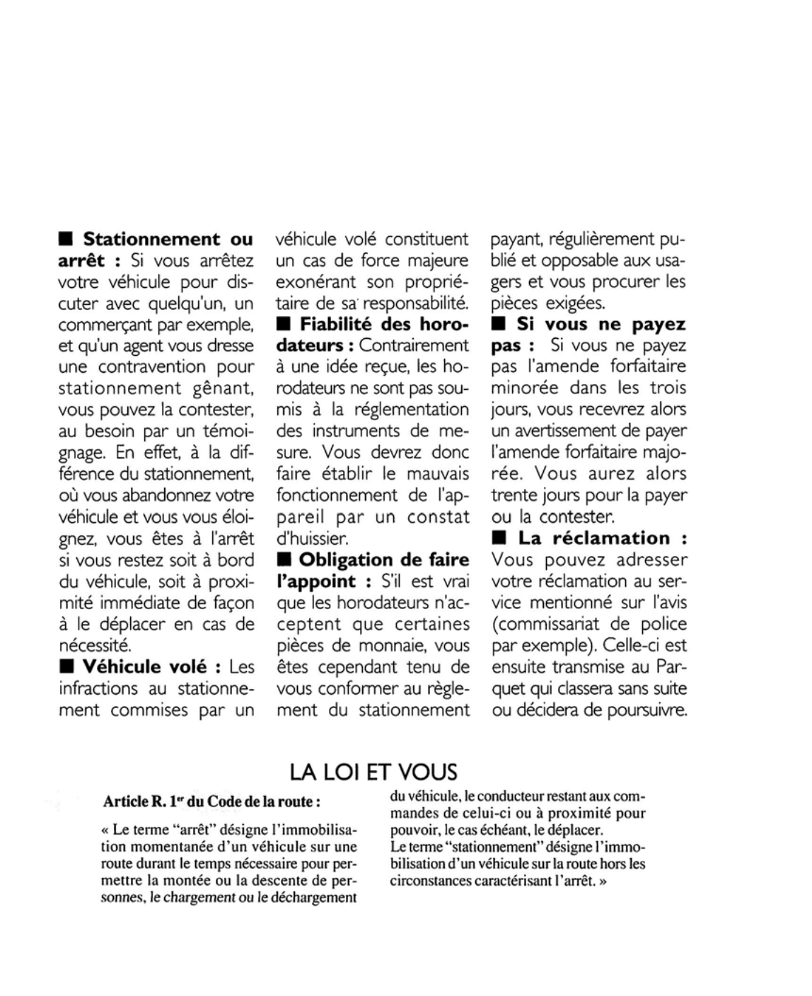 Prévisualisation du document Article R. 1er du Code de la route : commentaire