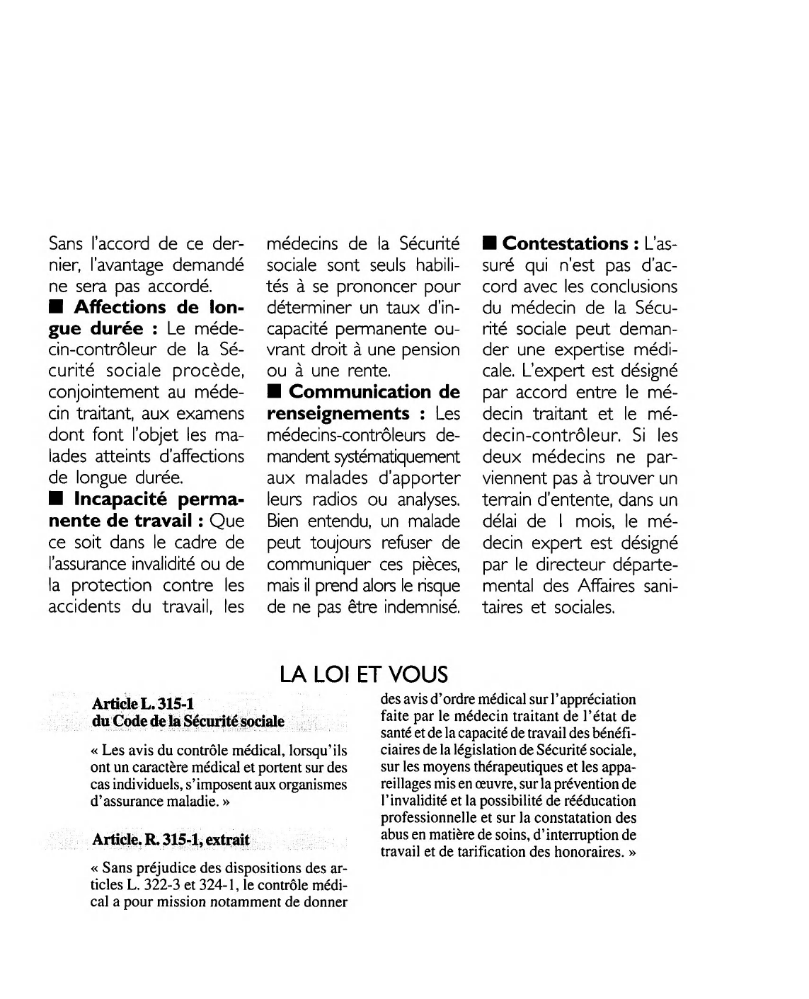 Prévisualisation du document Article. R. 315-1, extrait: commentaire
