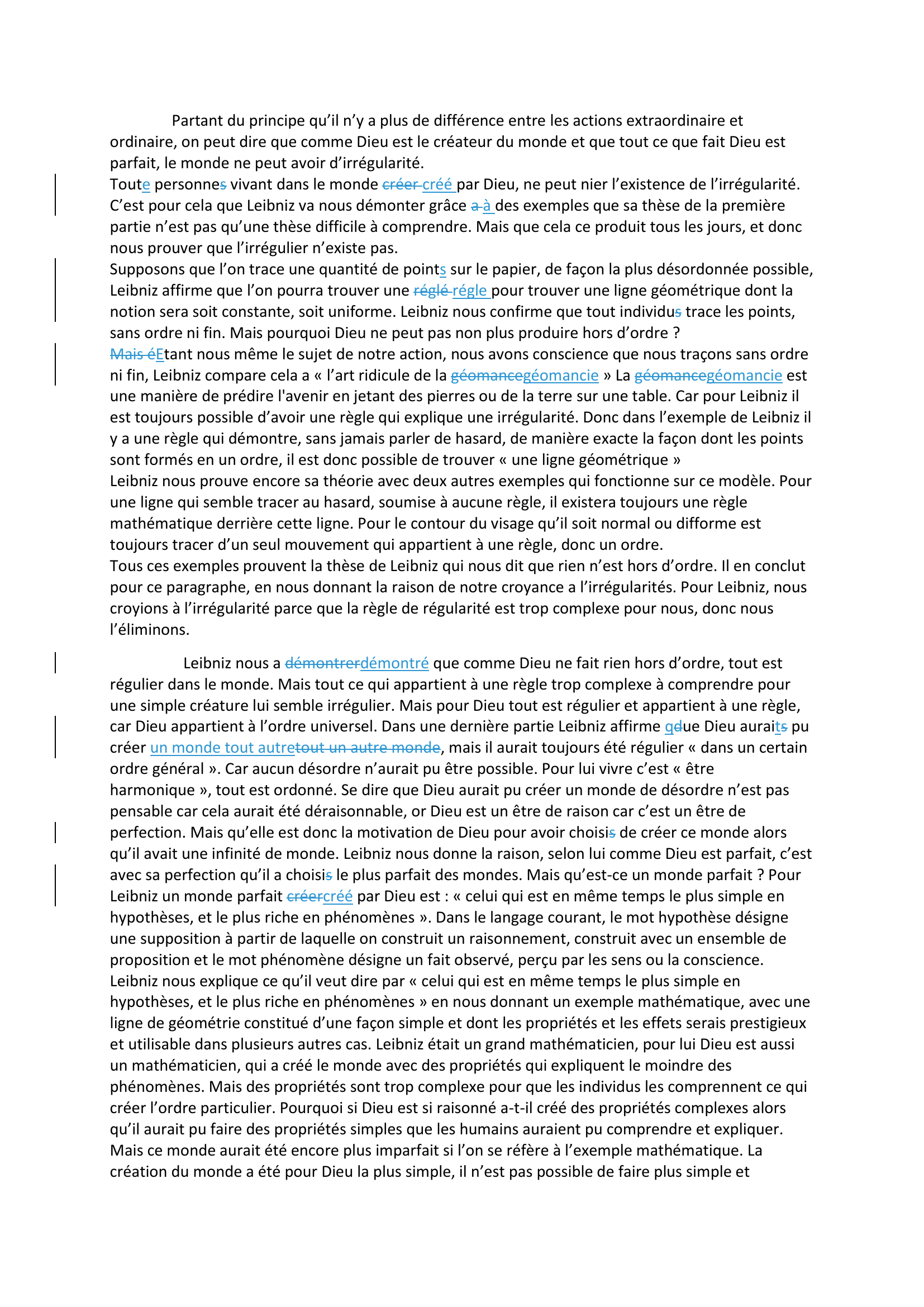 Prévisualisation du document Article XI du Discoure de Métaphysique de Leibniz