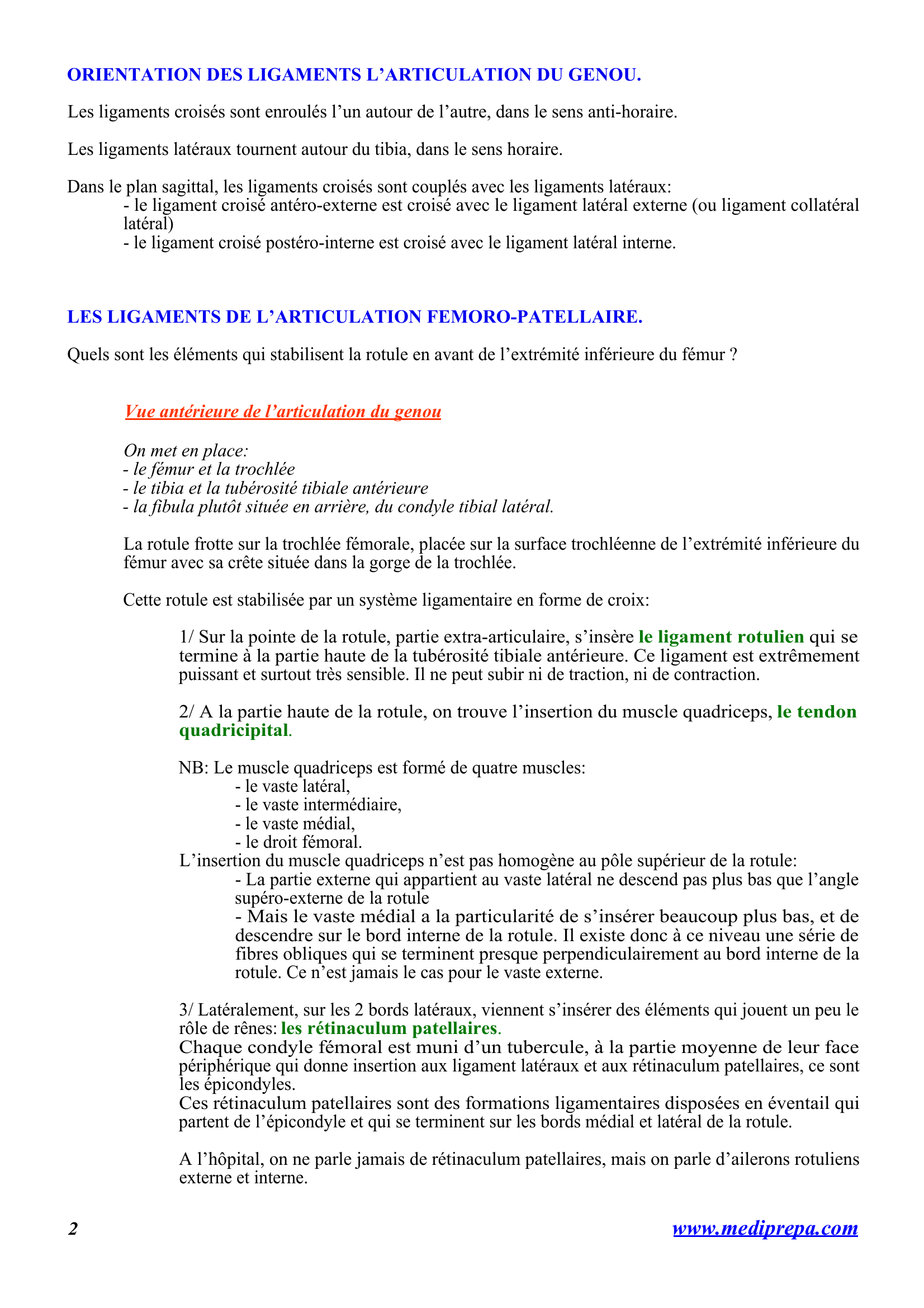 Prévisualisation du document ARTICULATION DU GENOU (2)