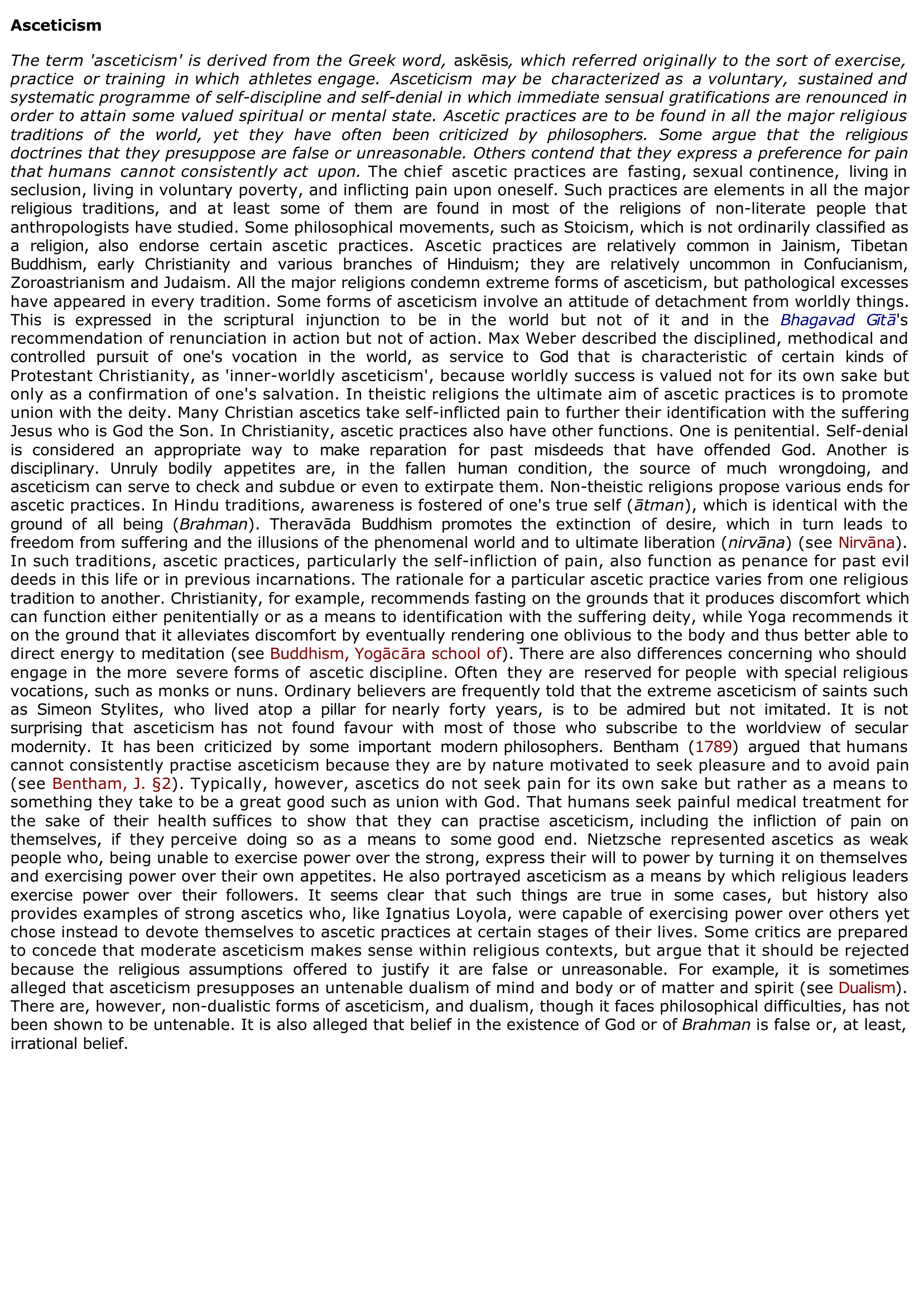 Prévisualisation du document Asceticism