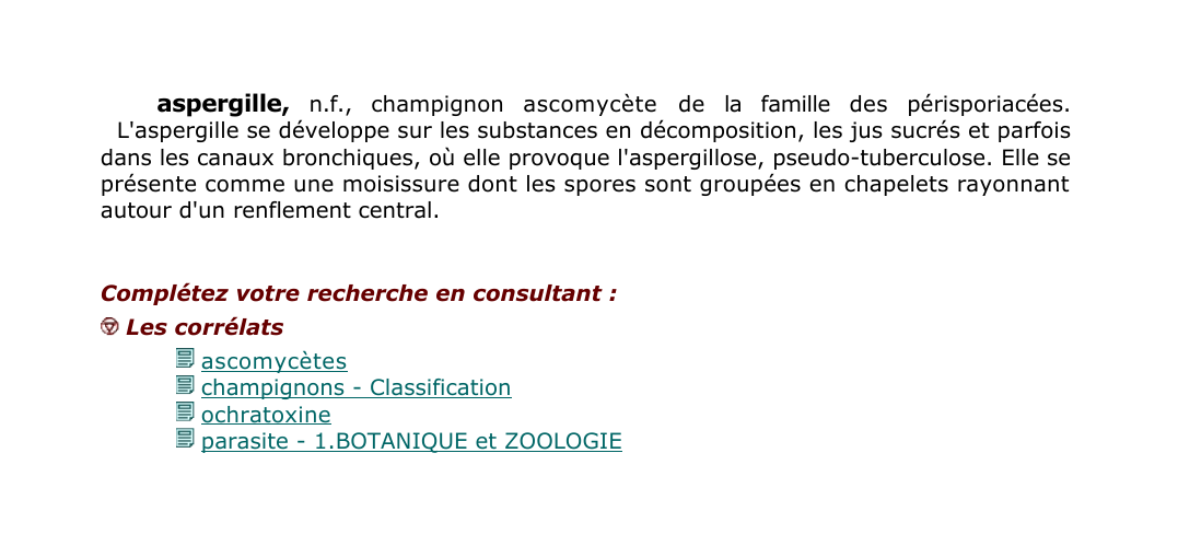 Prévisualisation du document aspergille, n.