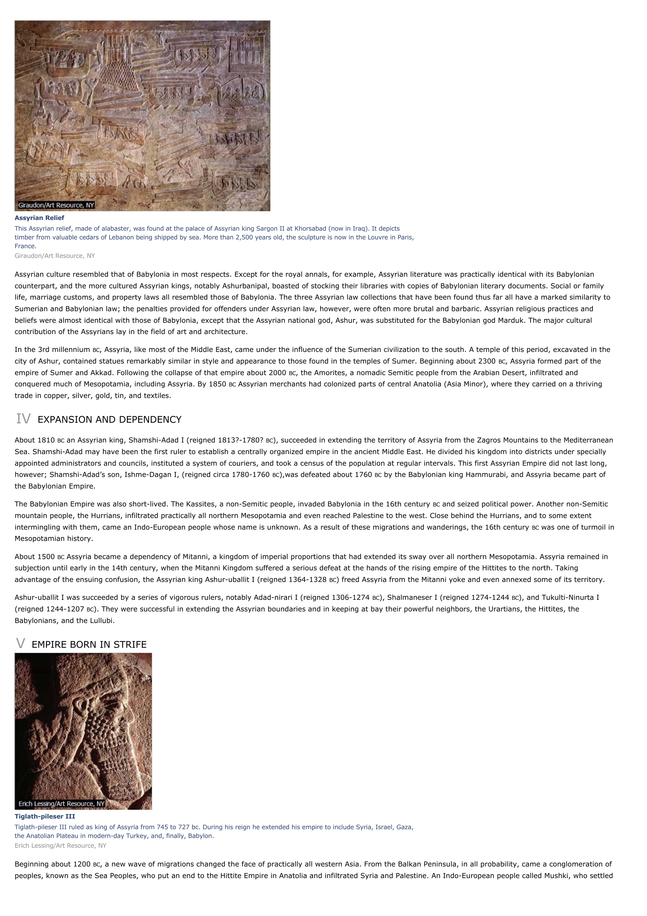 Prévisualisation du document Assyria - history.