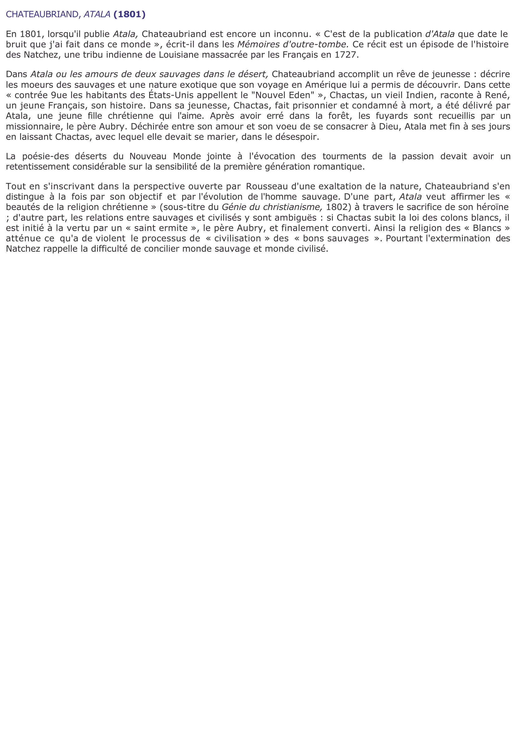 Prévisualisation du document ATALA de Chateaubriand