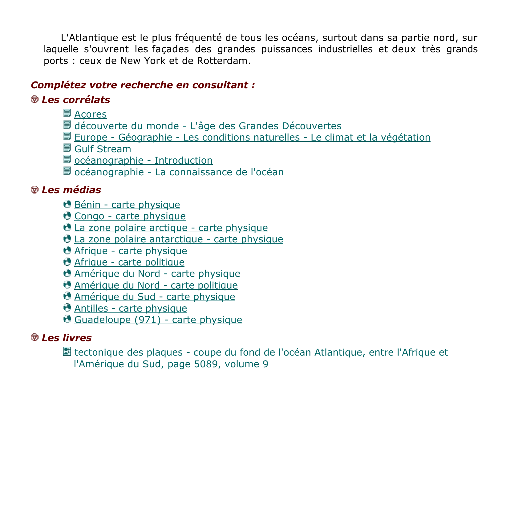 Prévisualisation du document Atlantique (océan) - encyclopédie.