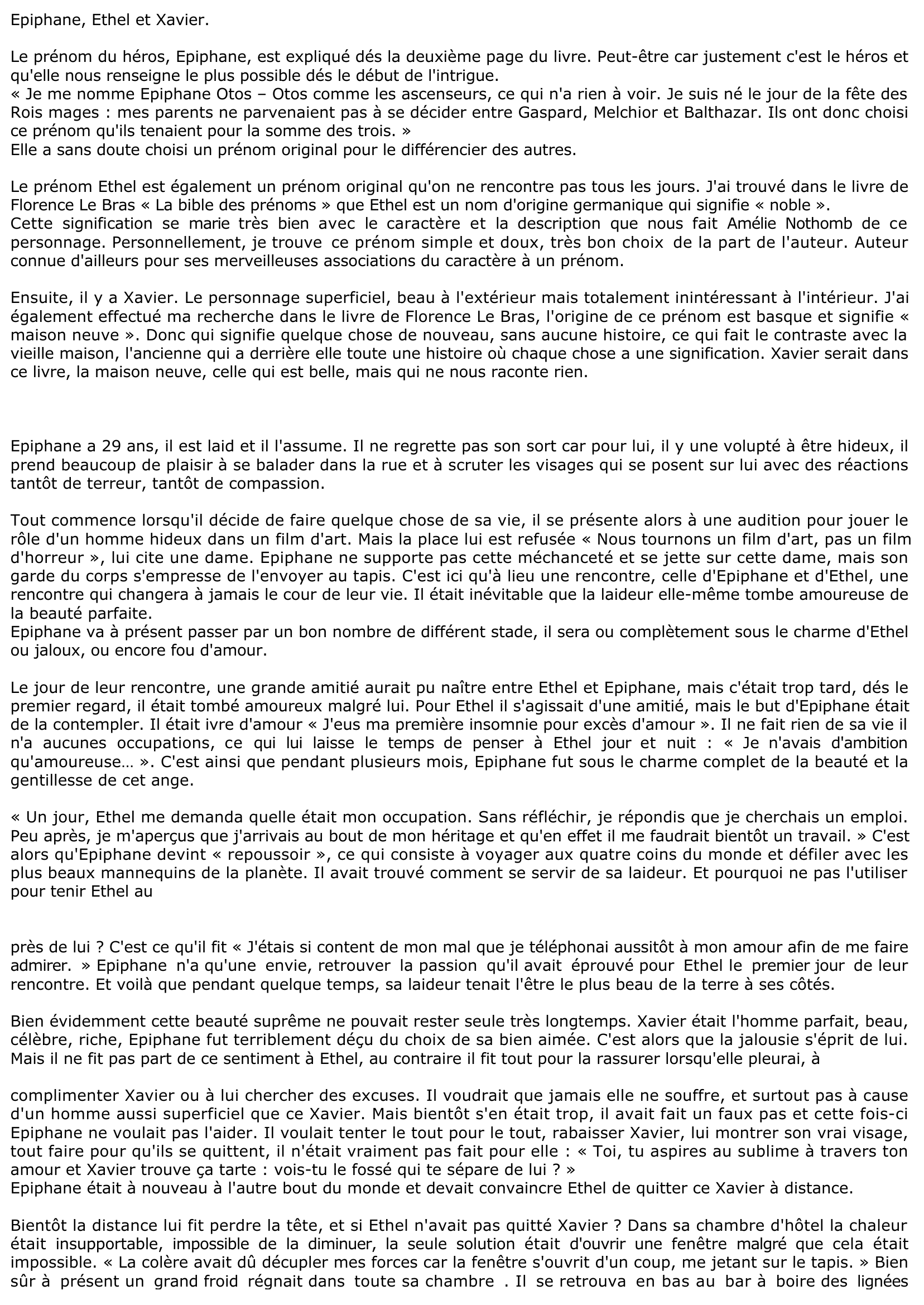 Prévisualisation du document Attentat d'Amélie Nothomb (fiche de lecture)