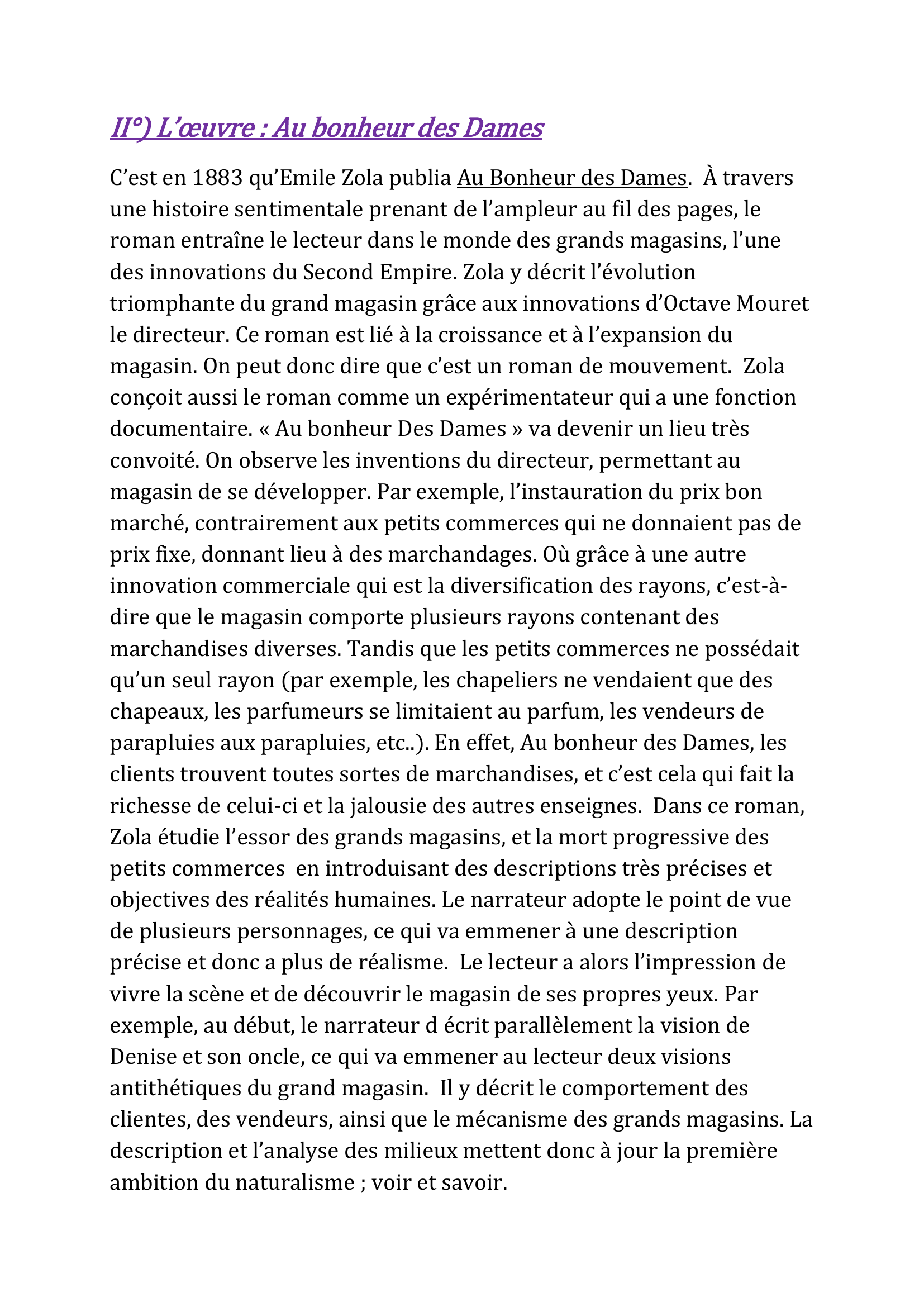 Prévisualisation du document Au bonheur des dames, EMILE ZOLA contexte culturel et sociale