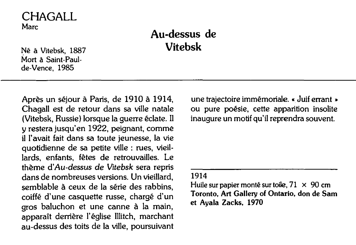 Prévisualisation du document Au-dessus de Vitebsk (CHAGALL)