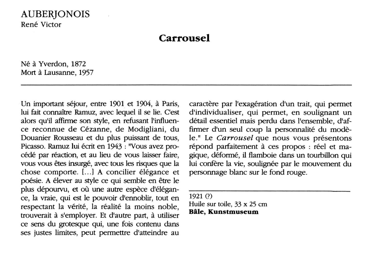 Prévisualisation du document AUBERJONOIS René Victor : Carrousel