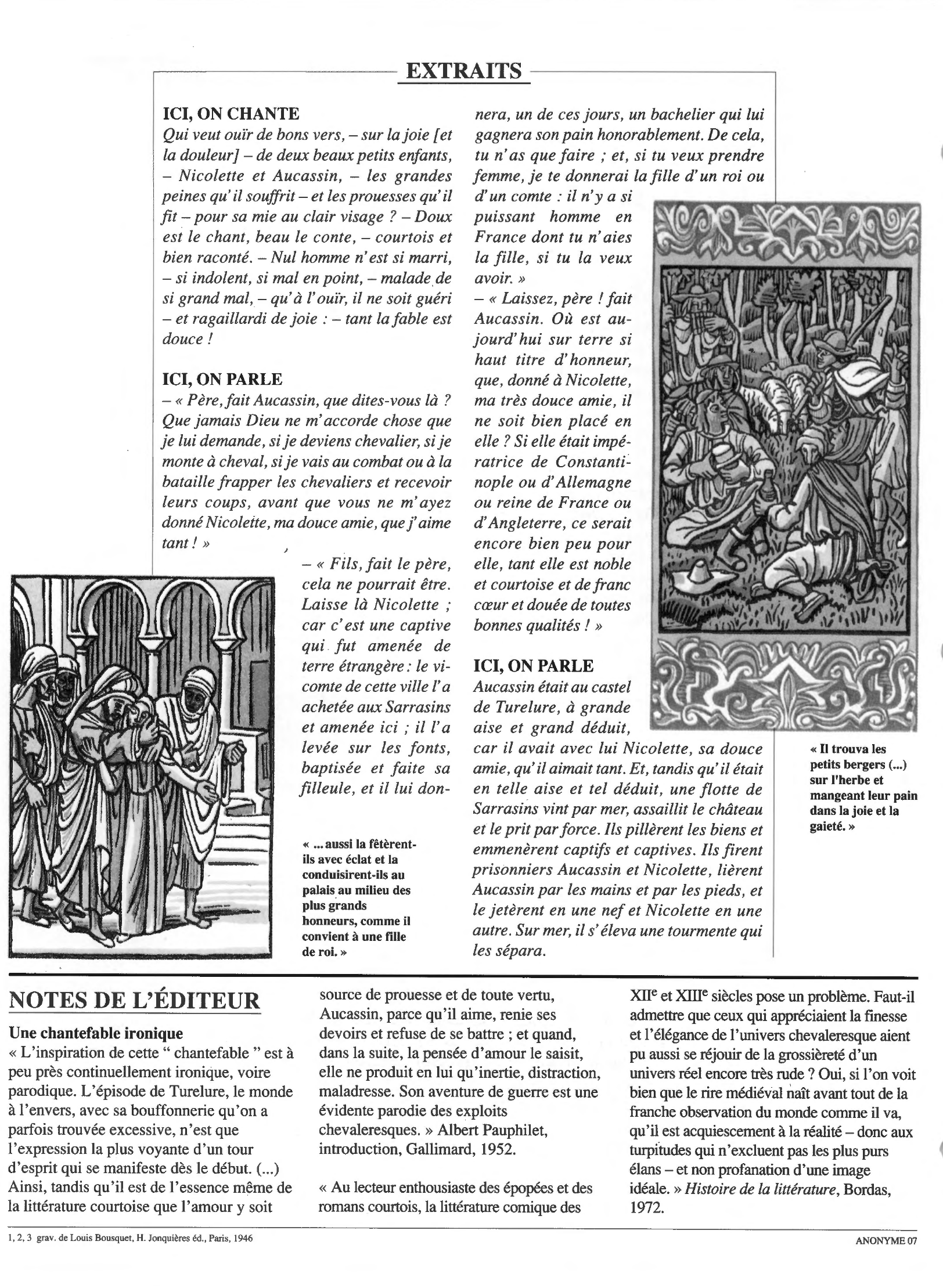 Prévisualisation du document Aucassin et Nicolette