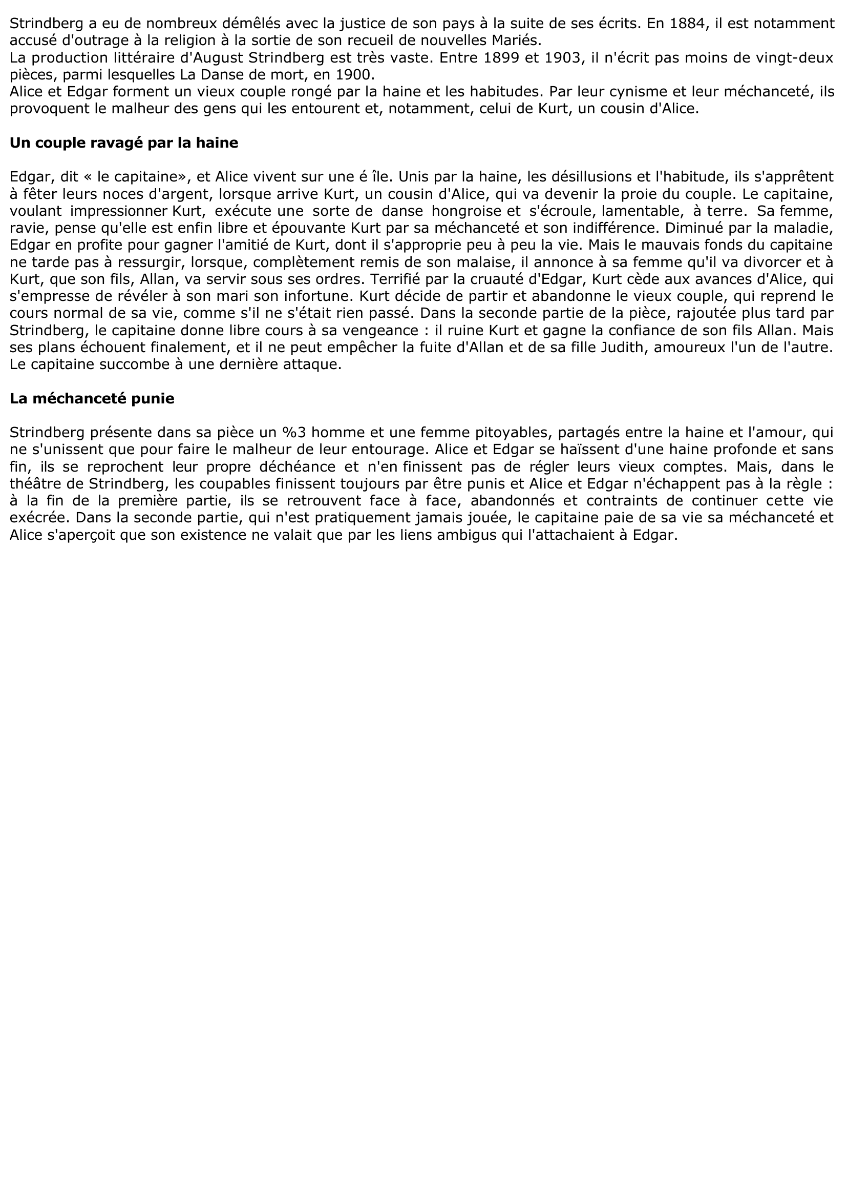 Prévisualisation du document August STRINDBERG: La Danse de mort (Résumé & Analyse)