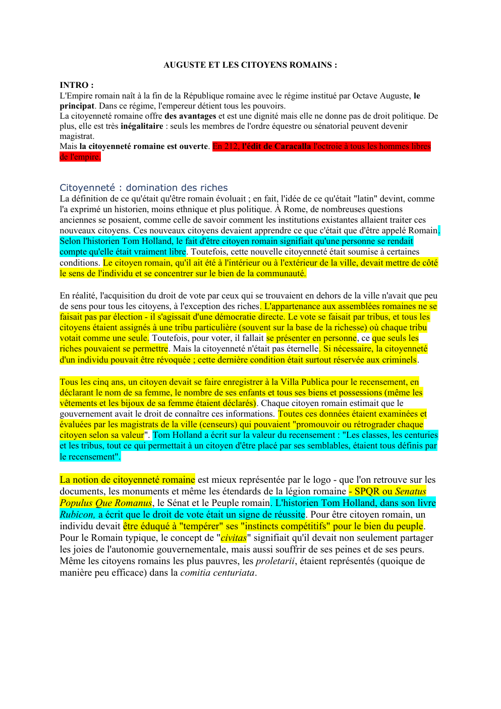 Prévisualisation du document Auguste et les citoyens romains