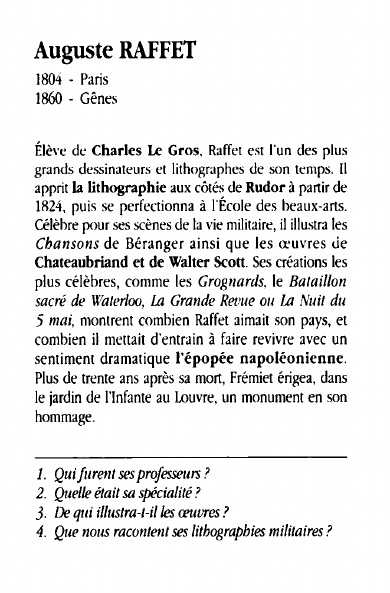 Prévisualisation du document Auguste RAFFET1804 - Paris1860 - GênesÉlève de Charles Le Gros.