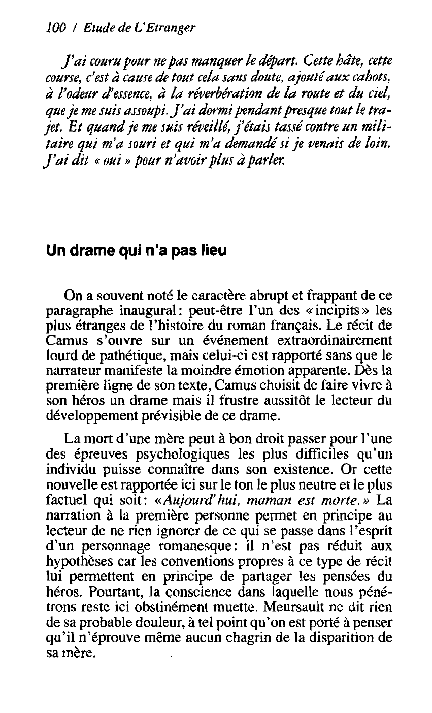Prévisualisation du document « Aujourd'hui, maman est morte ... » - L'Etranger de Camus