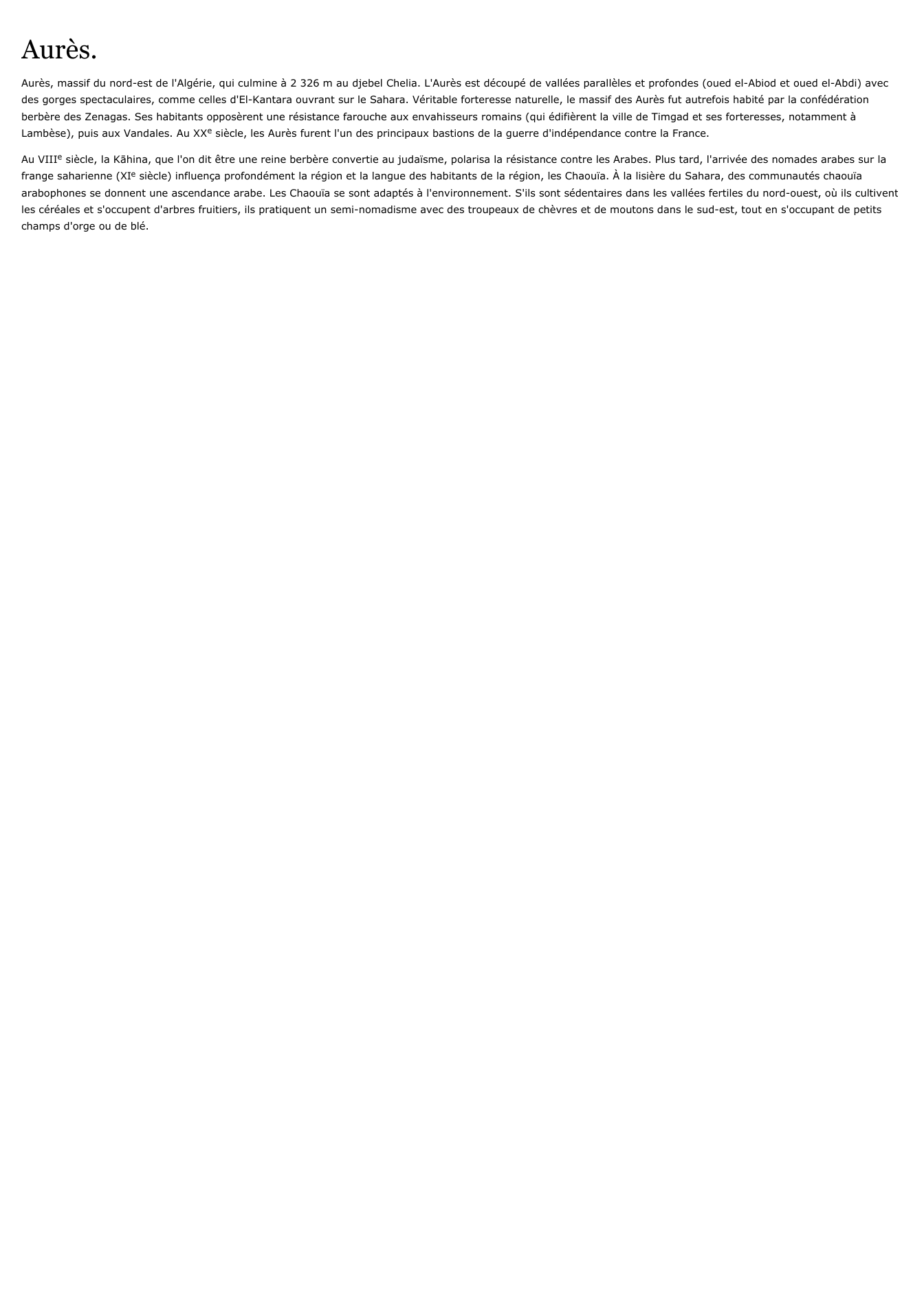 Prévisualisation du document Aurès.