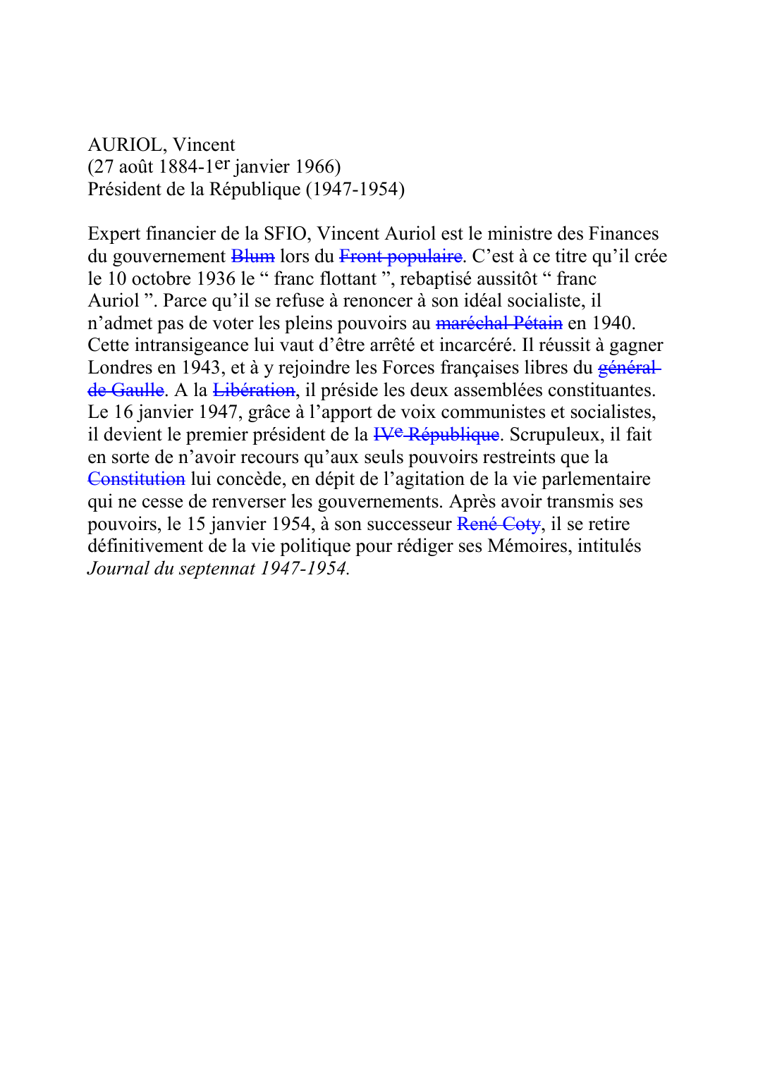 Prévisualisation du document AURIOL, Vincent (27 août 1884-1er janvier 1966)