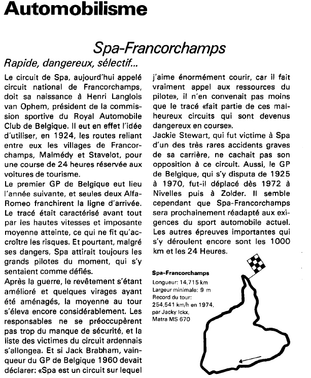 Prévisualisation du document Automobilisme:Spa-Francorchamps (sport).