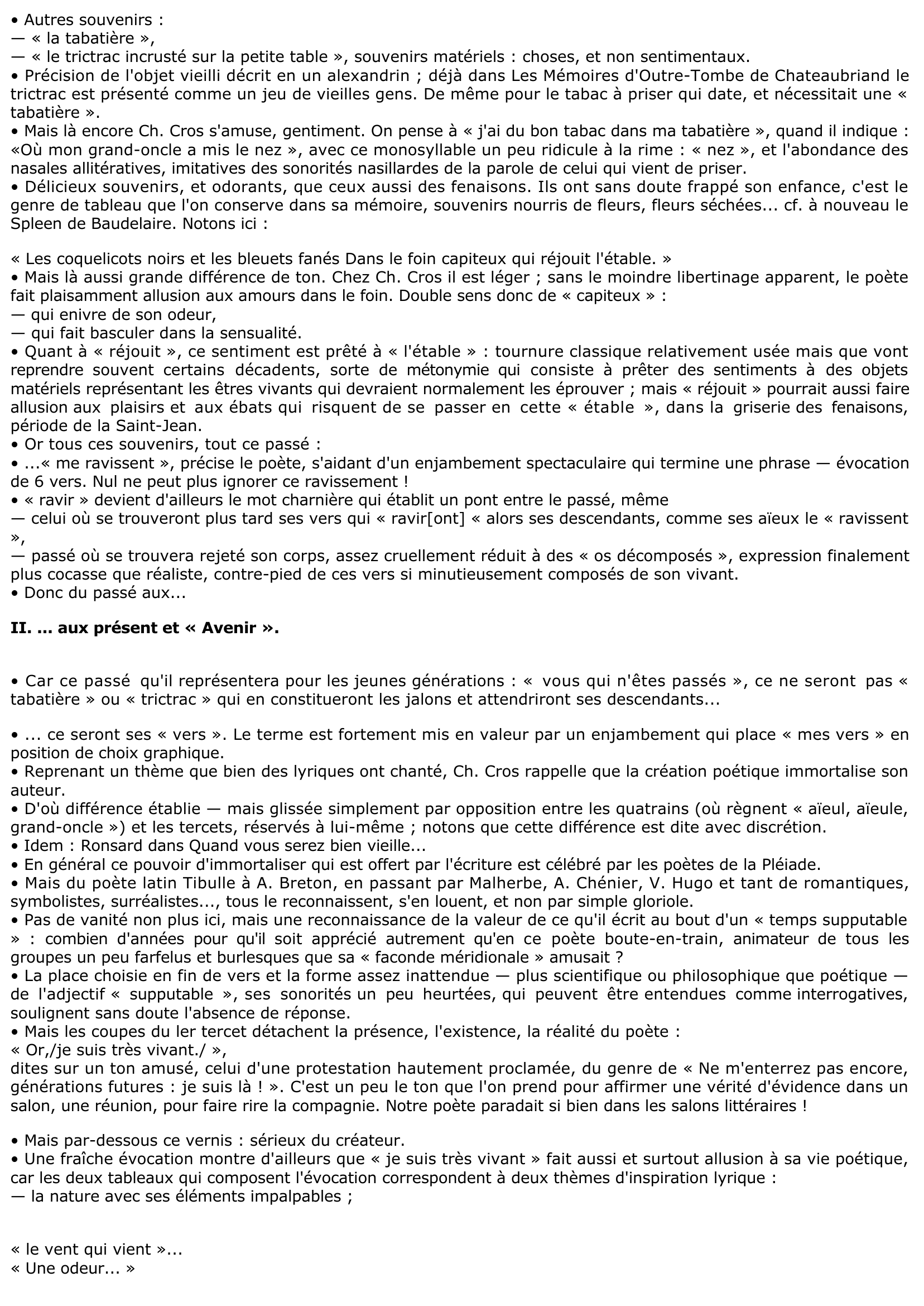 Prévisualisation du document Avenir - Charles CROS, Le Coffret de santal, « vingt sonnets »