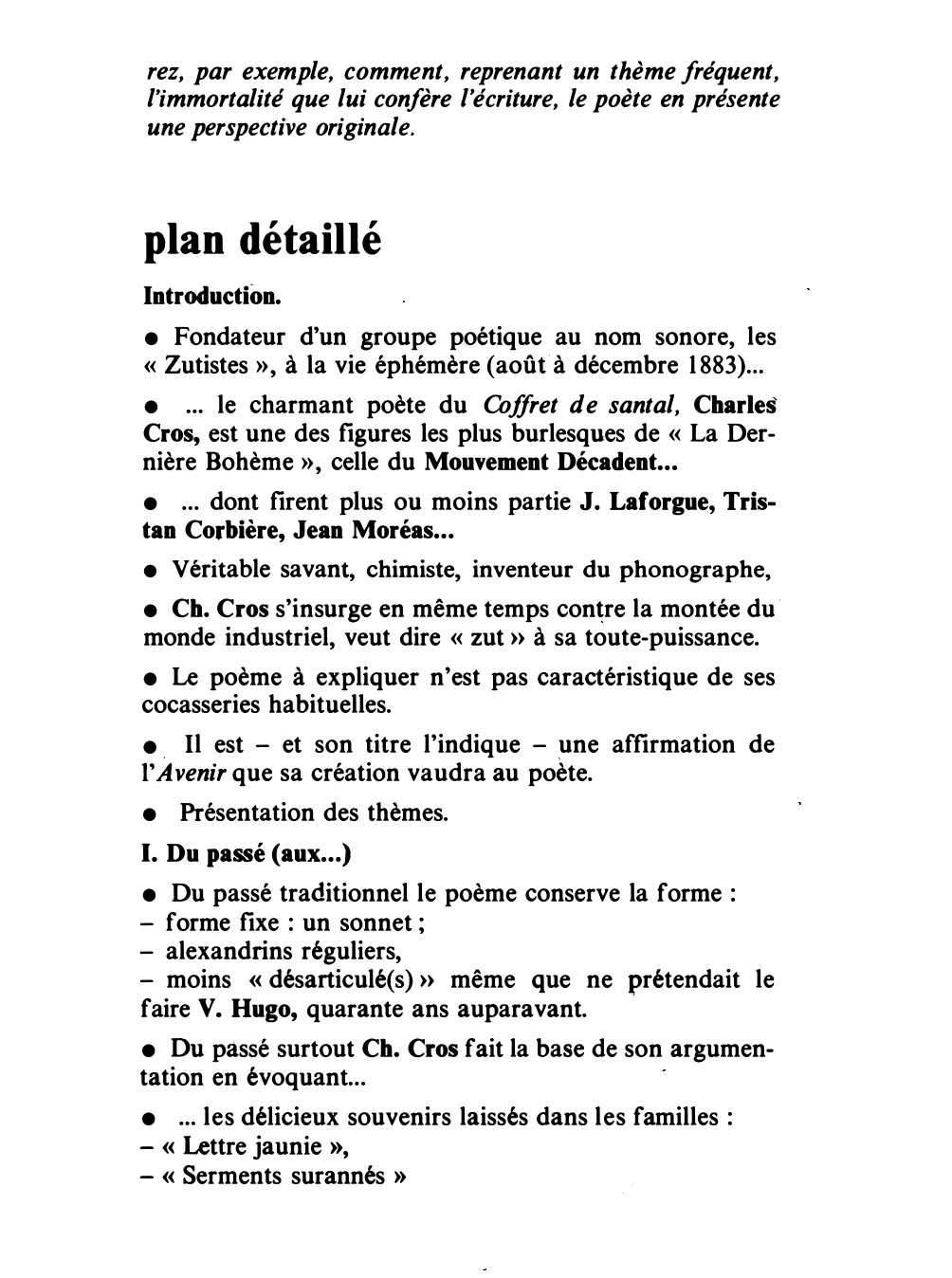 Prévisualisation du document Avenir de Charles CROS, Le Coffret de santal vingt sonnets (commentaire)