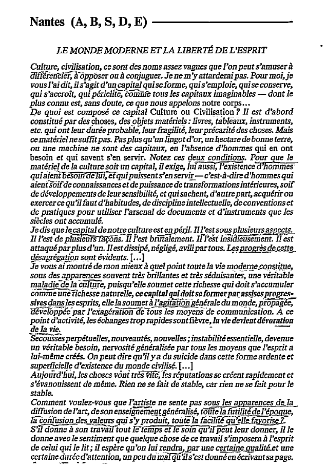 Prévisualisation du document '

Avouons que nous Je payons fort mal... Ce n'est pas notre faute, nous
sommesaccablésdelivres.Noussommes surtoutharcelésdelecturesd'intérêt
immédiat efvici/ênt. 1/ y...