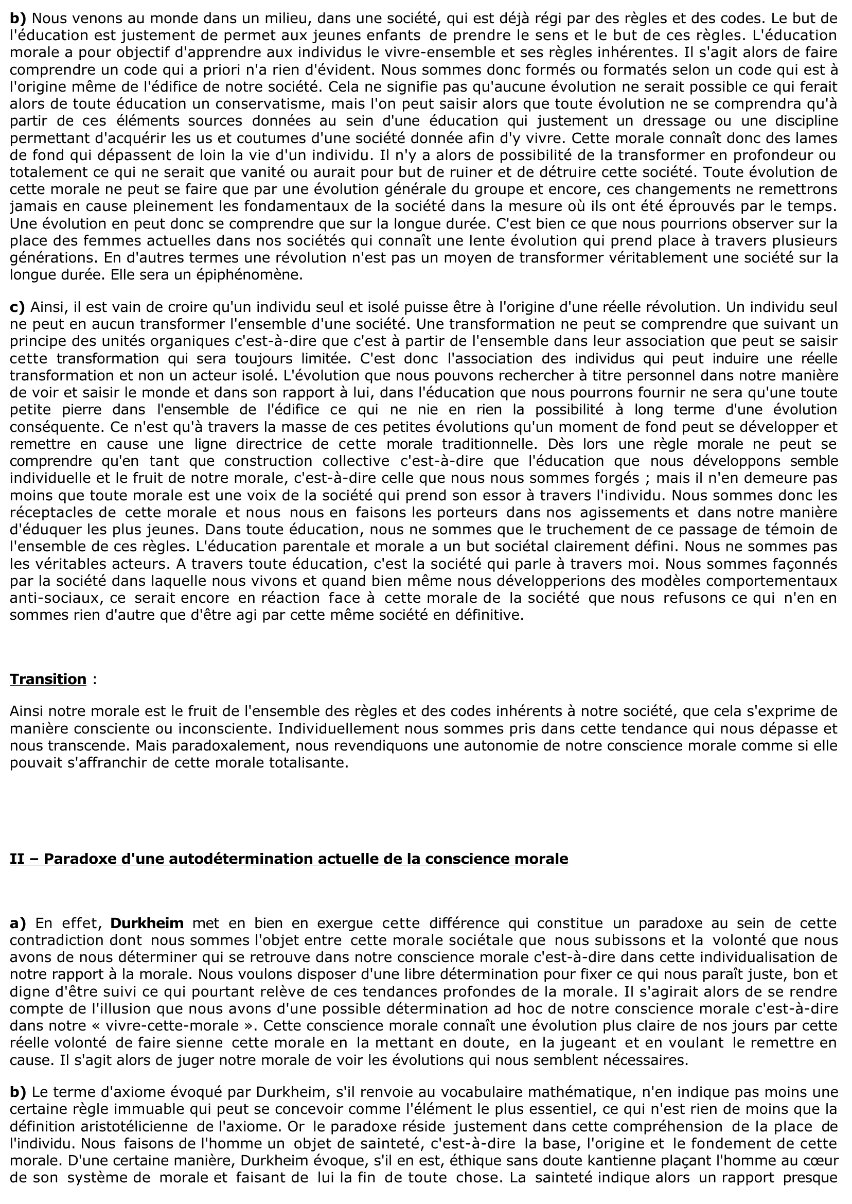 Prévisualisation du document Bac 2010: Durkheim: L'Education morale