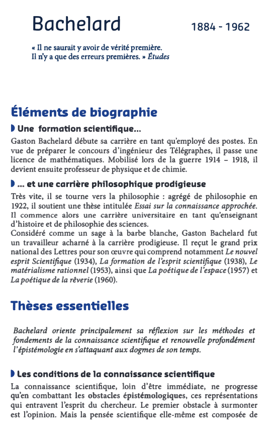 Prévisualisation du document Bachelard - L'opinion : une vision utilitaire qui nuit à la science