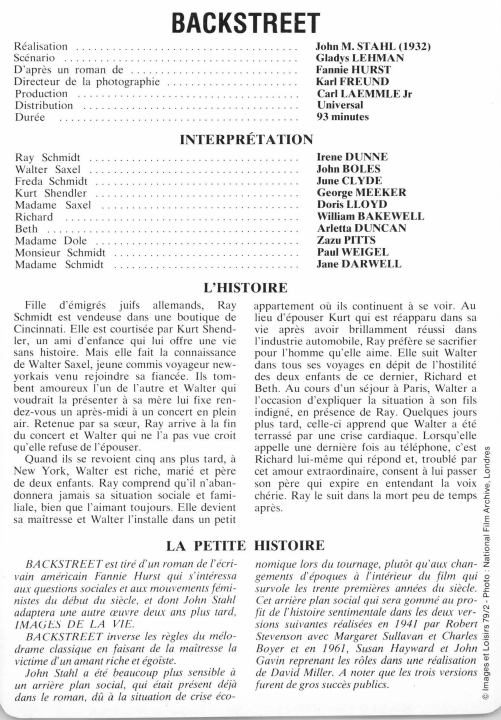 Prévisualisation du document BACKSTREET
