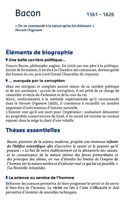 Prévisualisation du document Bacon: « On ne commande à la nature qu'en lui obéissant. » Novum Organum