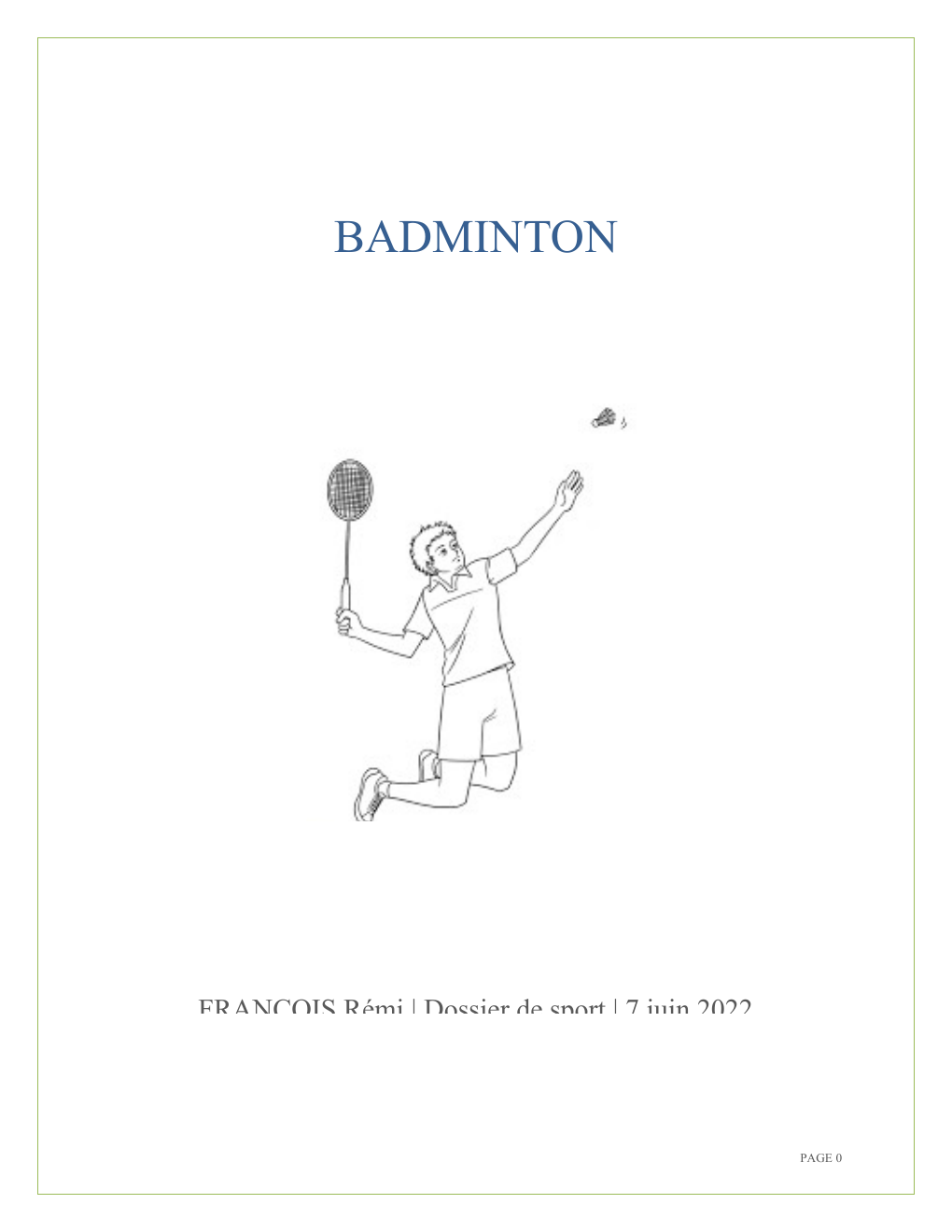 Prévisualisation du document BADMINTON