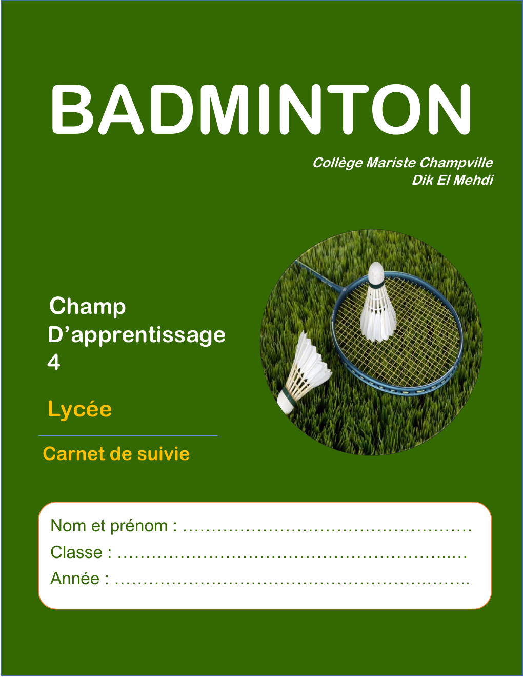 Prévisualisation du document Badminton