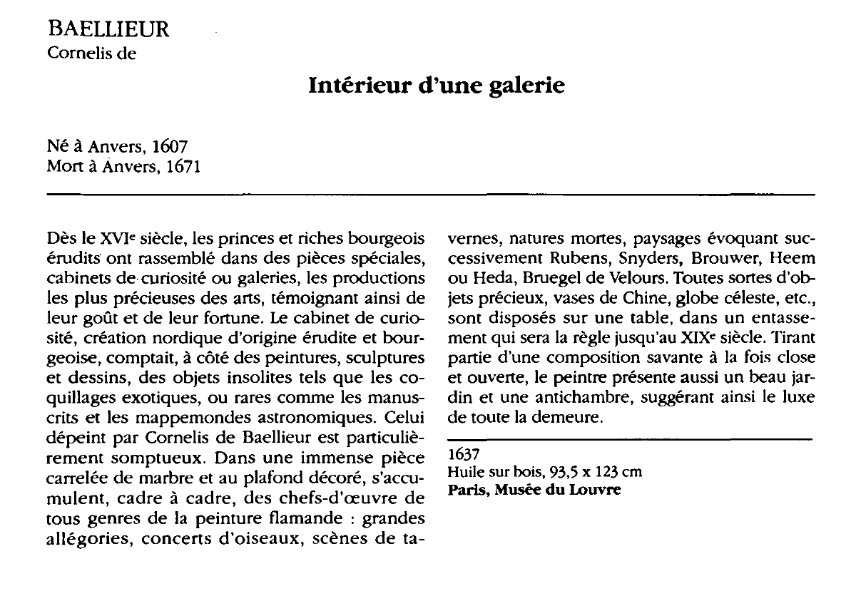 Prévisualisation du document BAELLIEUR Cornelis de : Intérieur d'une galerie