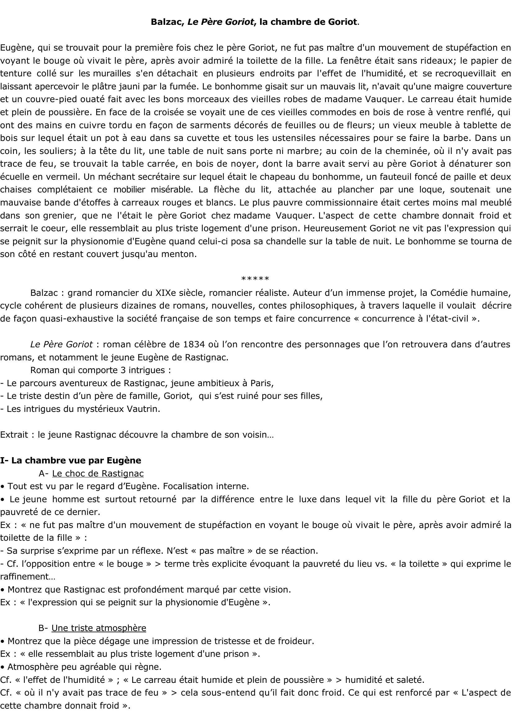 Prévisualisation du document Balzac, Le père Goriot