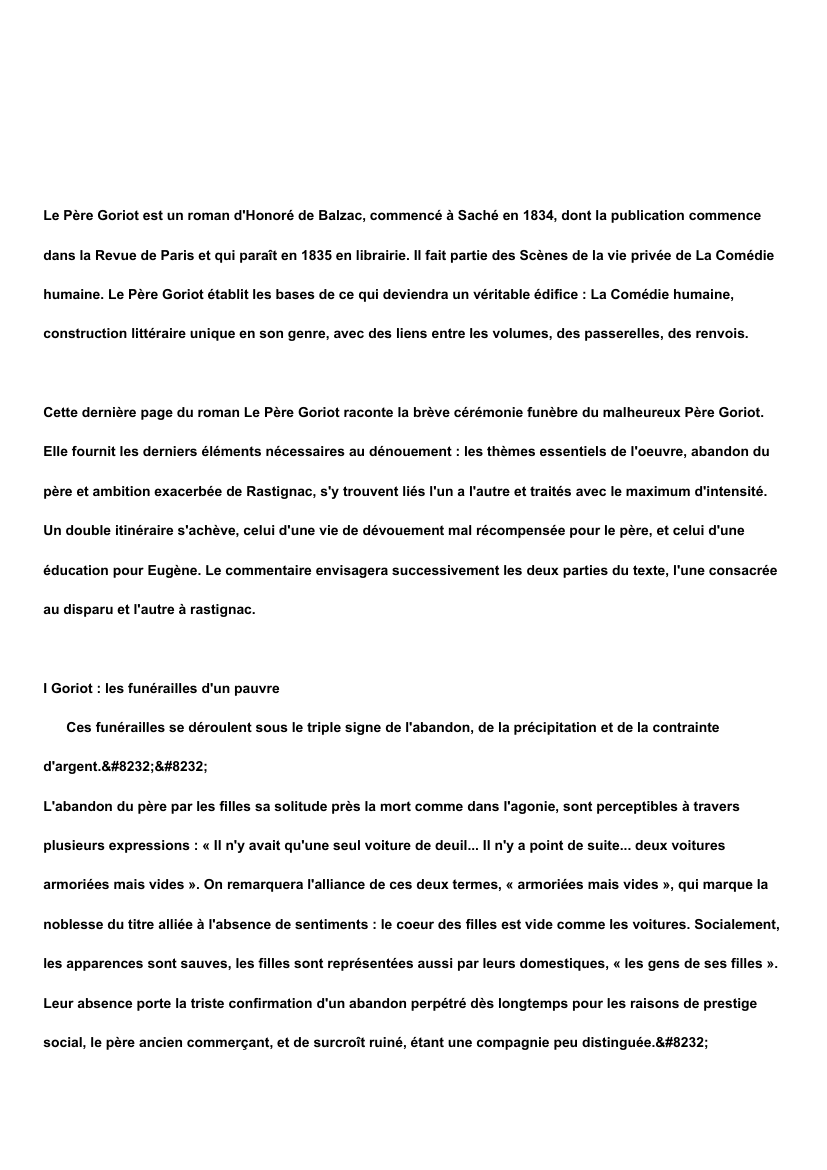 Prévisualisation du document Balzac, Le père Goriot « L&#8217;Enterrement du père Goriot »