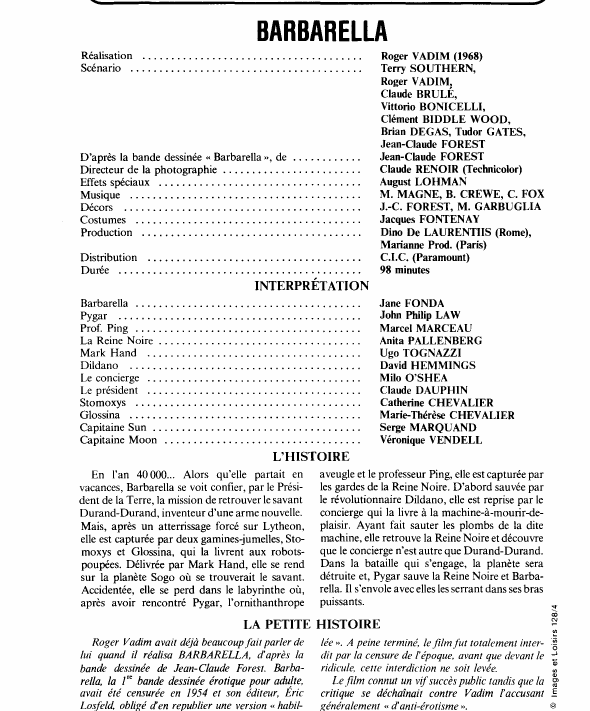 Prévisualisation du document BARBARELLA