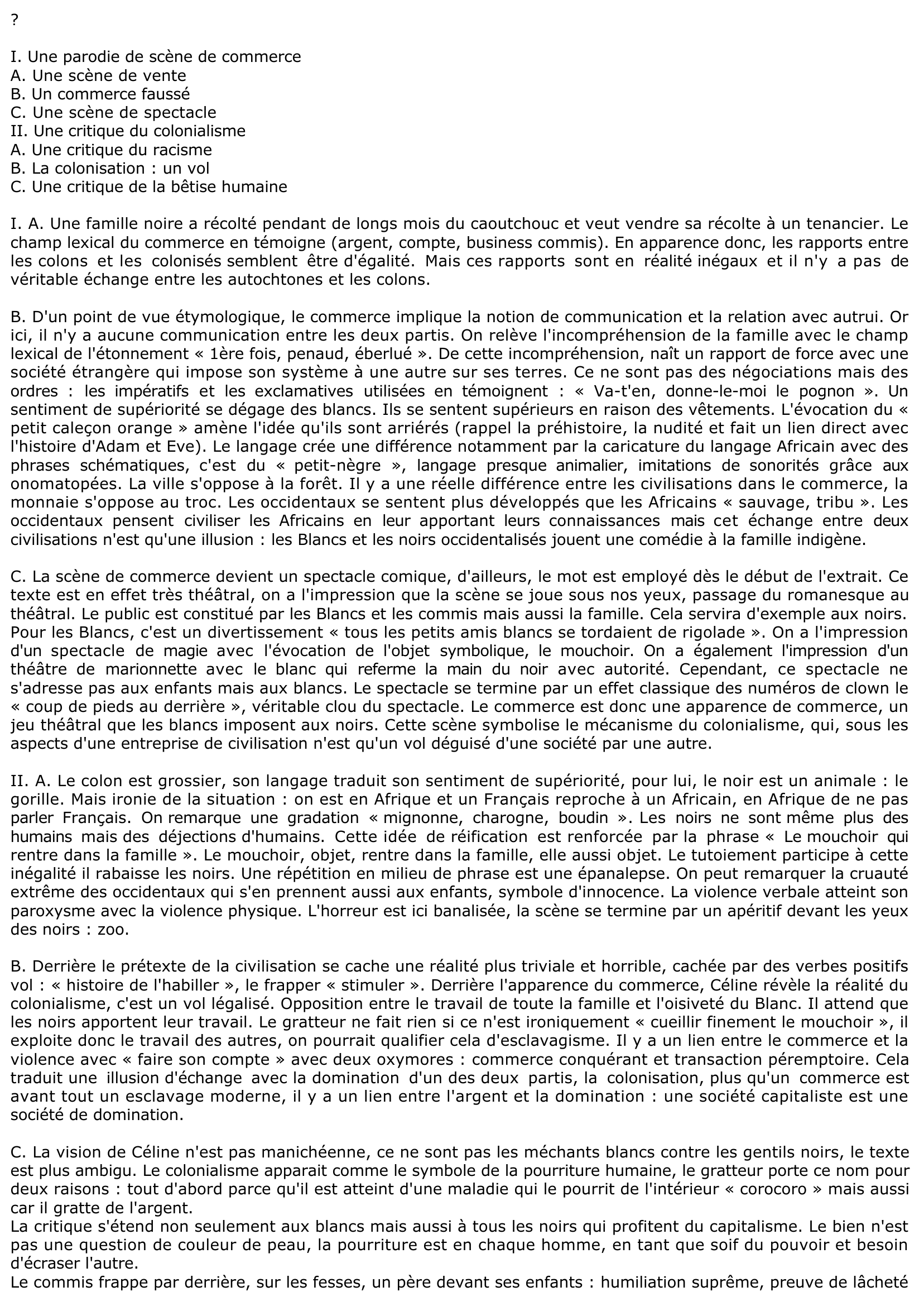 Prévisualisation du document Bardamu en Afrique. Céline, Voyage au bout de la nuit P.137-138 (commentaire)