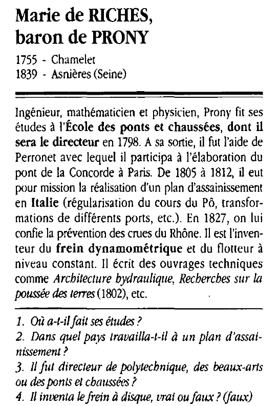 Prévisualisation du document Baron de Prony