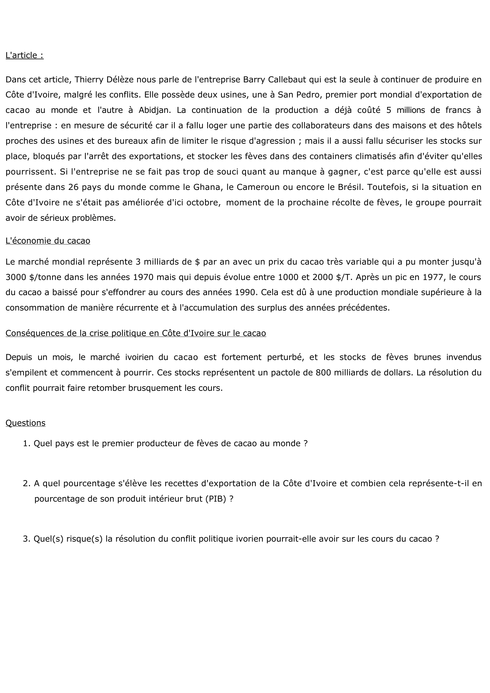 Prévisualisation du document Barry Callebaut produit toujours en Côte d’Ivoire