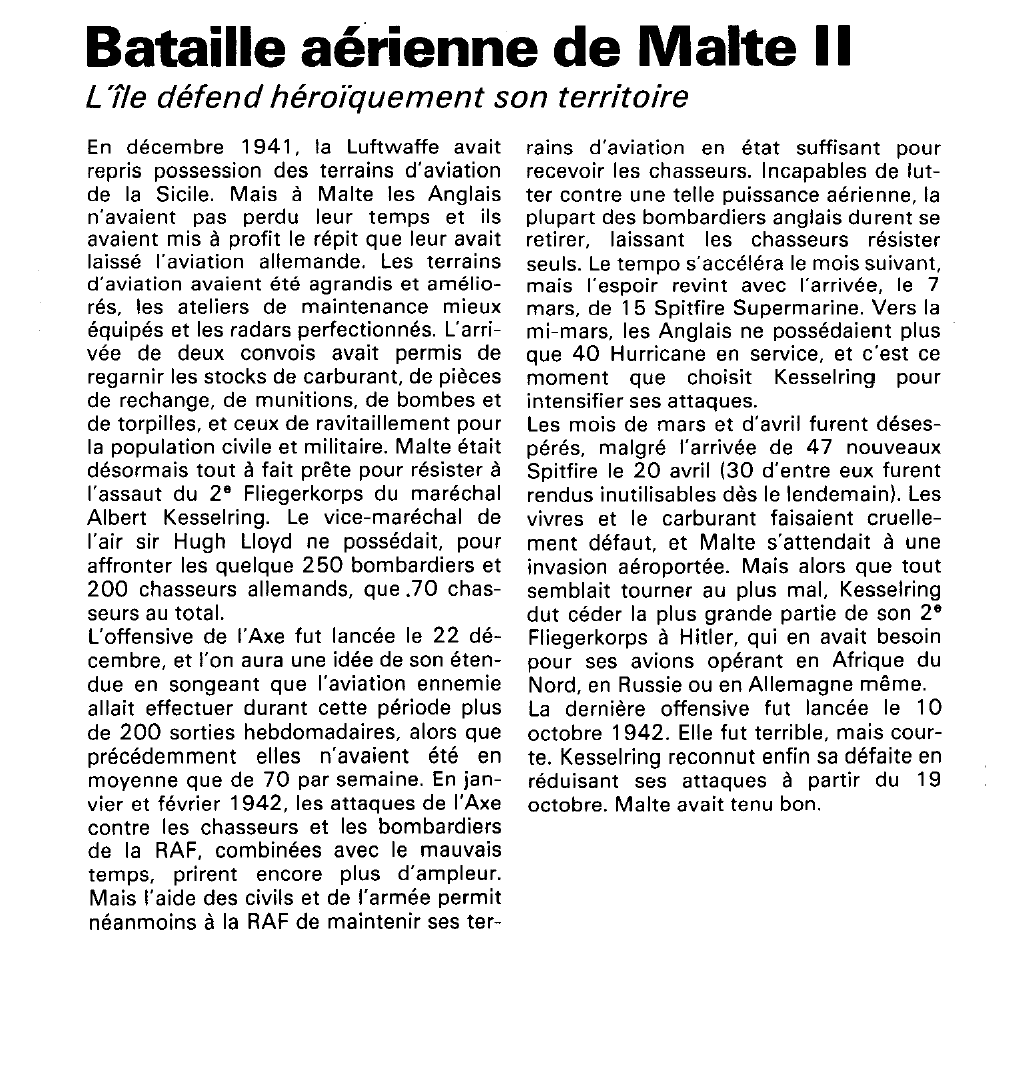 Prévisualisation du document Bataille aérienne de Malte (seconde guerre mondiale).