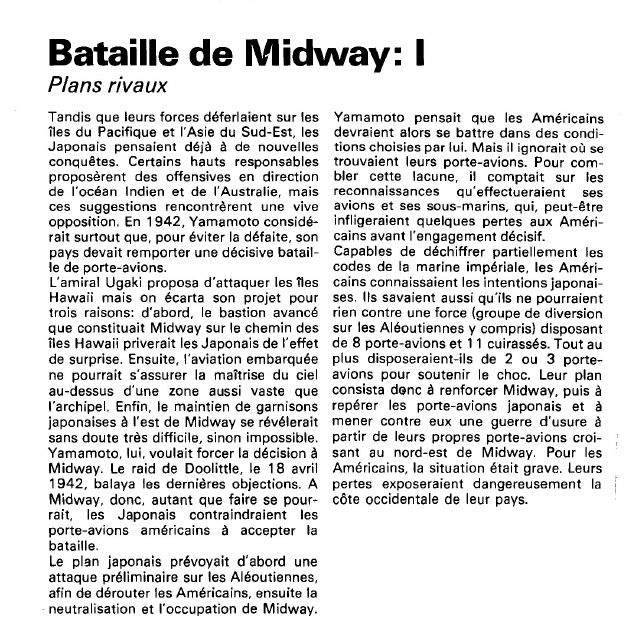 Prévisualisation du document Bataille de Midway: Plans rivaux.