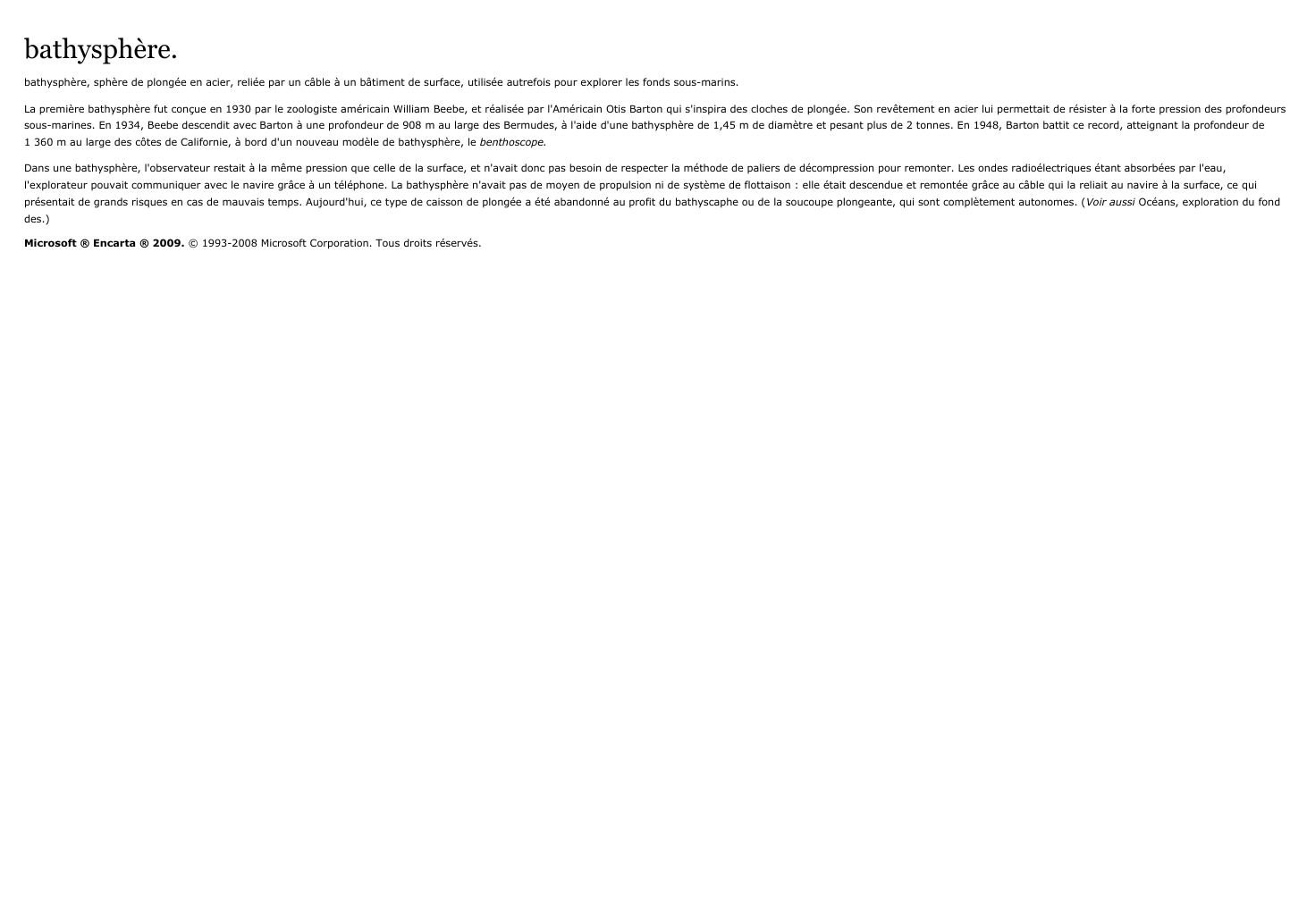 Prévisualisation du document bathysphère.