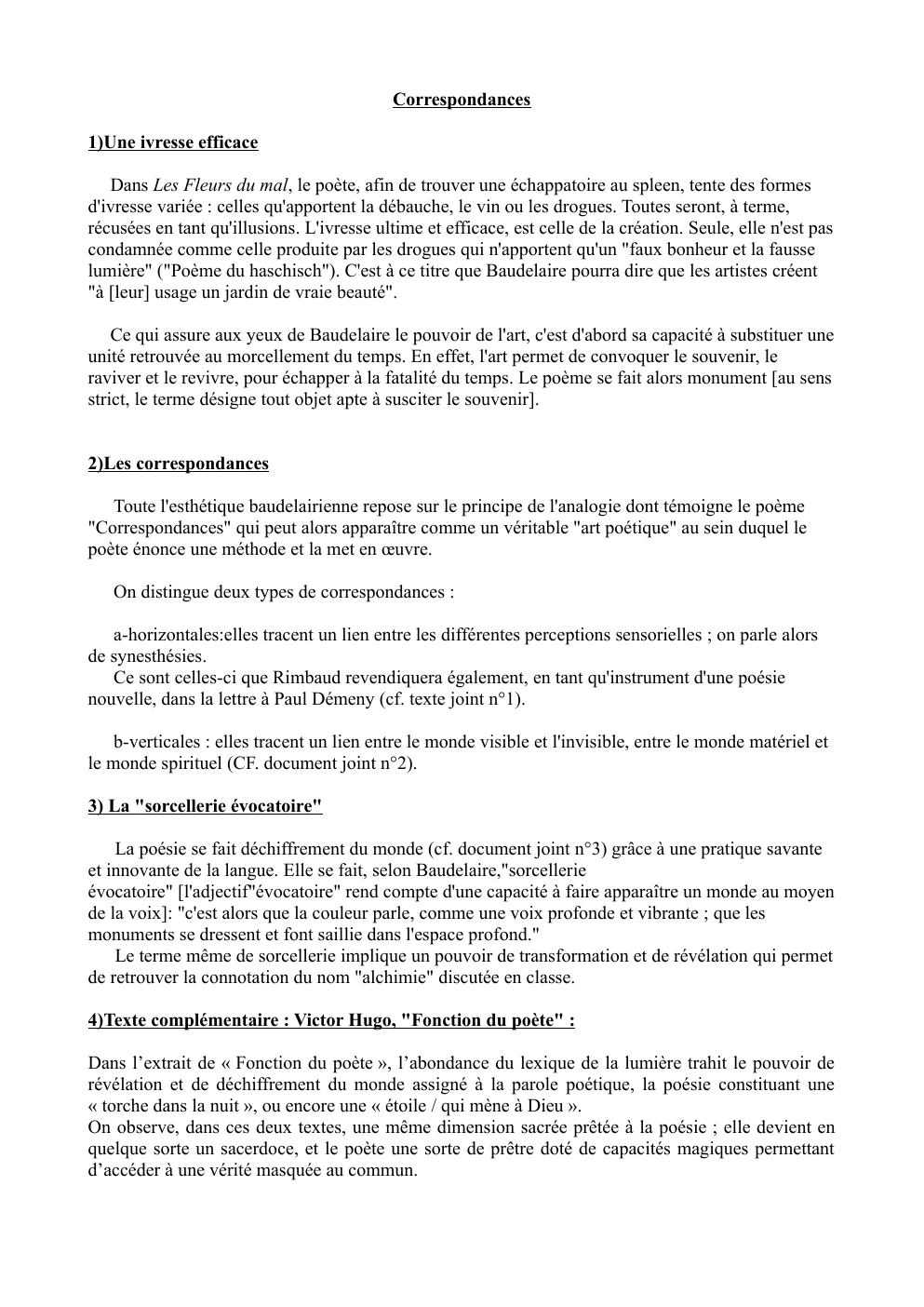 Prévisualisation du document Baudelaire:  correspondance (analyse)