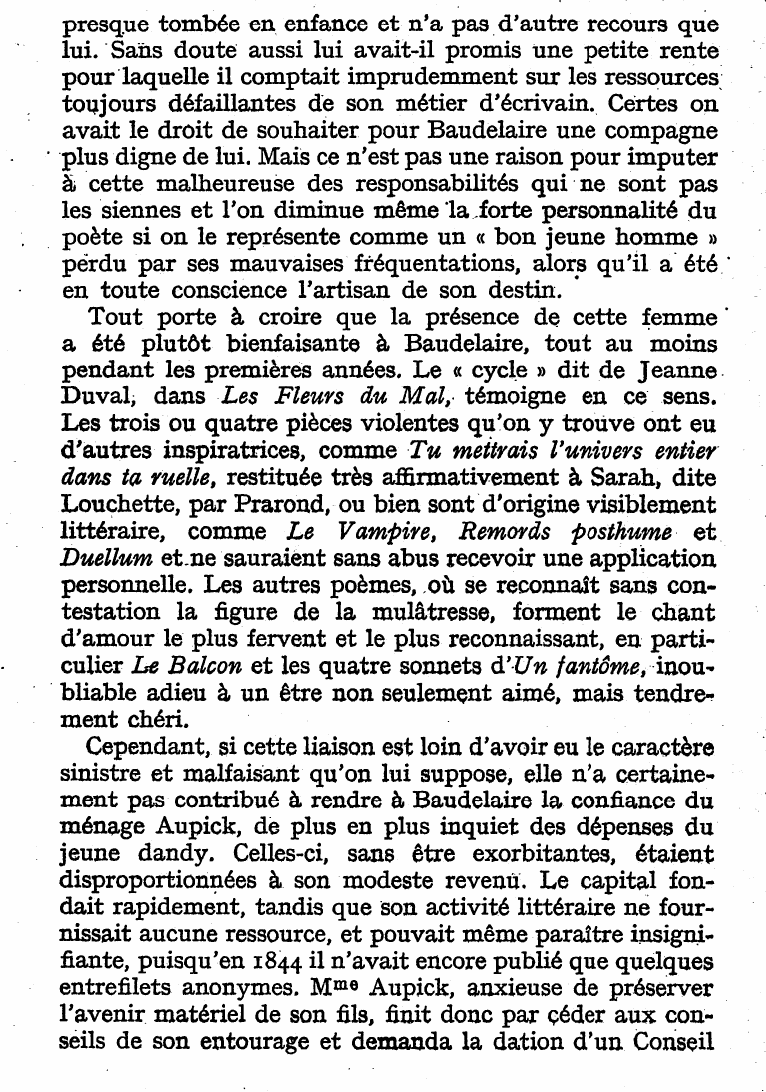 Prévisualisation du document Baudelaire et Jeanne Duval, la mulâtresse