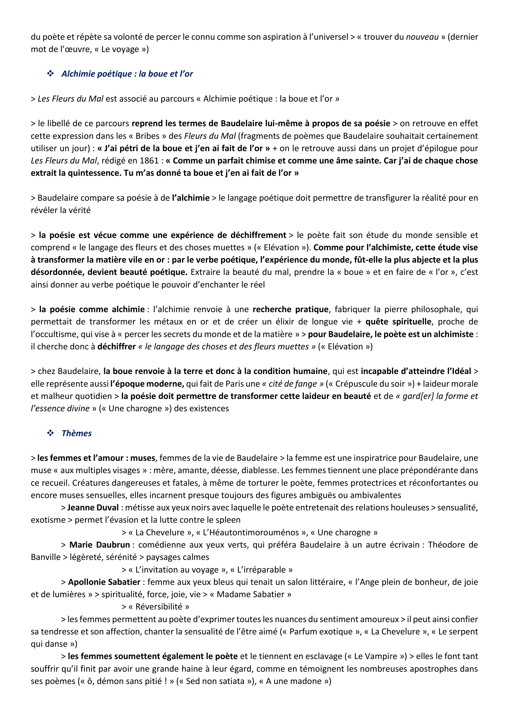 Prévisualisation du document Baudelaire - Fiche Dissertation (Bac)