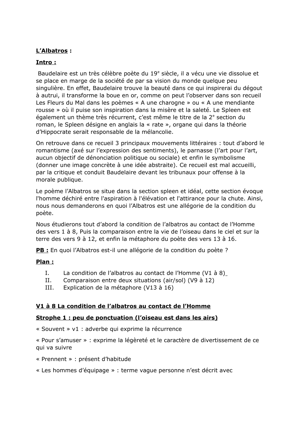 Prévisualisation du document Baudelaire :  L'Albatros